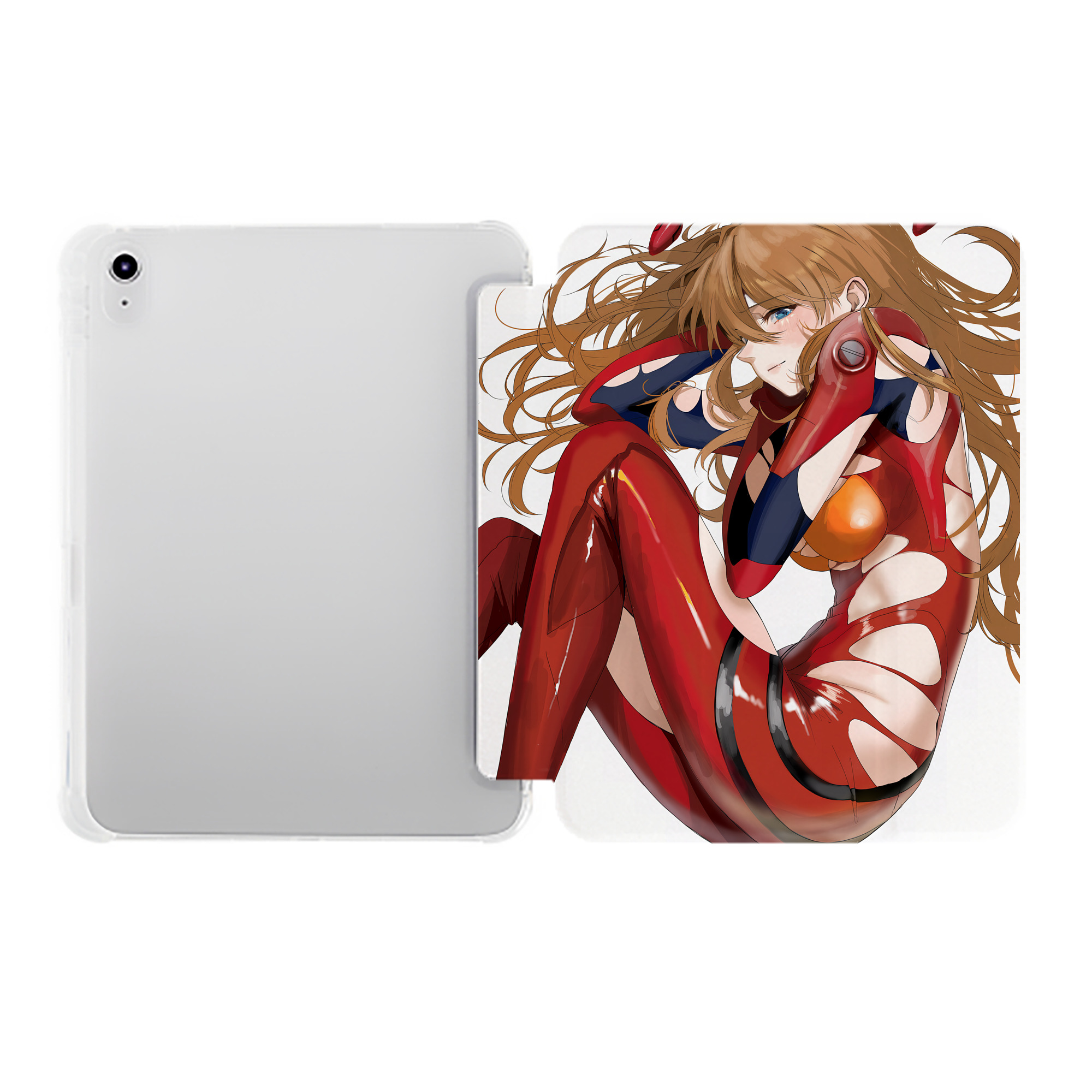 （画像用） EVA 新世紀エヴァンゲリオン IPad ケース ペン収納付き 三つ折りスタンド PUレザー×シリコン 対応機種9.5/10.5/10.9インチ